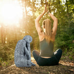  Relaxdays Statua Del Buddha Con Testa Piegata, XL 60cm, Da Giardino, Decorativa, In Resina, Impermeabile, Grigio