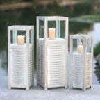  Set Di 3 Lanterne In Metallo