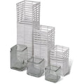  Set 3 Pz Supporto Candela Lavorato A Mano Bianco VidaXL