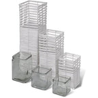  Set 3 Pz Supporto Candela Lavorato A Mano Bianco VidaXL