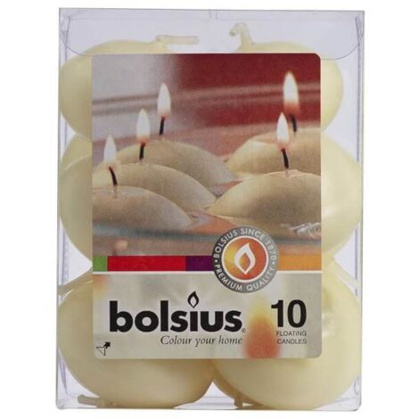 Bolsius FLOATING CANDLES, BOX 1030/45IVORY