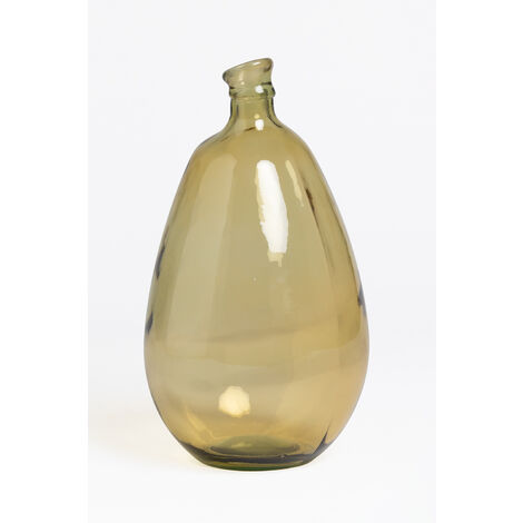  SKLUM Vaso In Vetro Riciclato 46 Cm Boyte Giallo Ocra