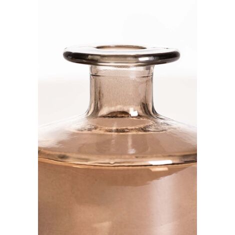  SKLUM Vaso In Vetro Riciclato Pussa 12 Cm Grigio Talpa