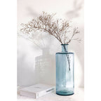  SKLUM Vaso In Vetro Riciclato 40,5 Cm Pussa Blu Celeste