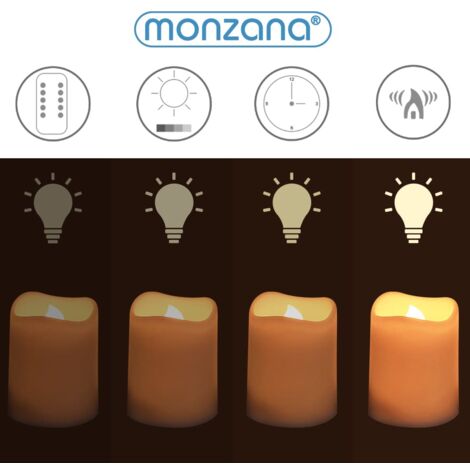  Set Di 24 Candele Da Tè Monzana Lumini LED Con Telecomando Timer Lumini A Batteria Candele Elettriche Lumini Elettrici Candele Da The