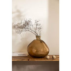  SKLUM Vaso In Vetro Riciclato 33 Cm Jound Marrone Grano