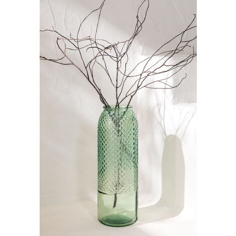  SKLUM Vaso In Vetro Riciclato 44 Cm Dinte Verde Acquamarina