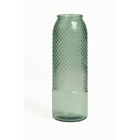  SKLUM Vaso In Vetro Riciclato 44 Cm Dinte Verde Acquamarina