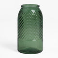  SKLUM Vaso In Vetro Riciclato 27,5 Cm Dinte Verde Felce