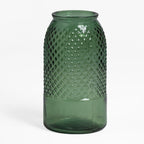  SKLUM Vaso In Vetro Riciclato 27,5 Cm Dinte Verde Felce