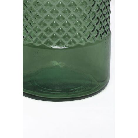  SKLUM Vaso In Vetro Riciclato 27,5 Cm Dinte Verde Felce