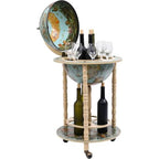  Cantinetta A Globo Da Bar Con Supporto In Eucalipto Blu VidaXL