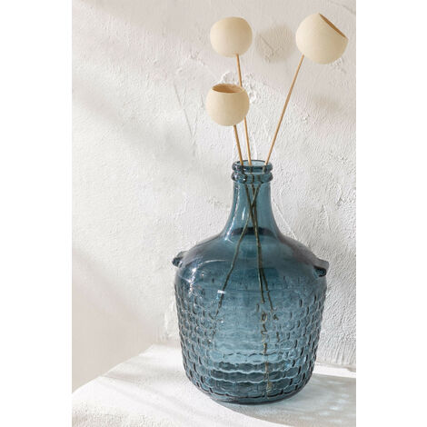 SKLUM Damigiana In Vetro Riciclato Raffas 4 L Blu Pacífico