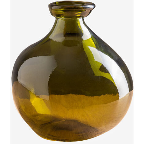  SKLUM Vaso In Vetro Riciclato 18 Cm Jound Verde Fogliame