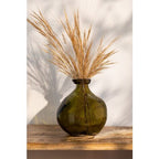  SKLUM Vaso In Vetro Riciclato 18 Cm Jound Verde Fogliame