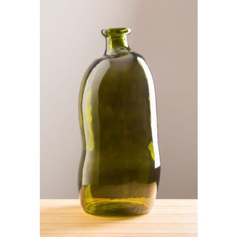  SKLUM Vaso In Vetro Riciclato Boyte 73 Cm Verde Fogliame