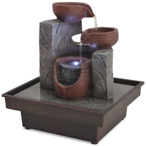  Hommoo Fontana Da Interni Con Luce A LED In Poliresina VD09997