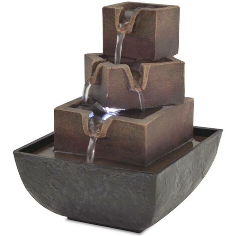  Hommoo Fontana Da Interni Con Luce A LED In Poliresina VD09998