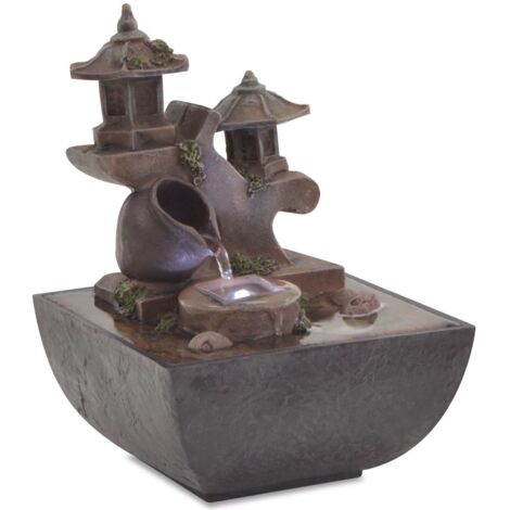  Hommoo Fontana Da Interni Con Luce A LED In Poliresina VD09999