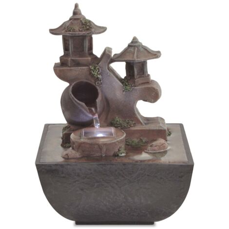  Hommoo Fontana Da Interni Con Luce A LED In Poliresina VD09999