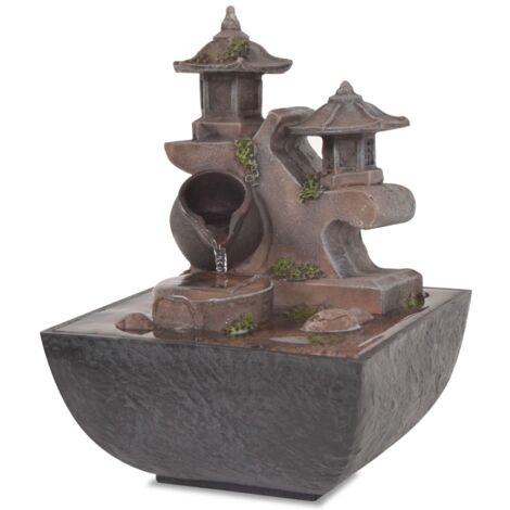  Hommoo Fontana Da Interni Con Luce A LED In Poliresina VD09999