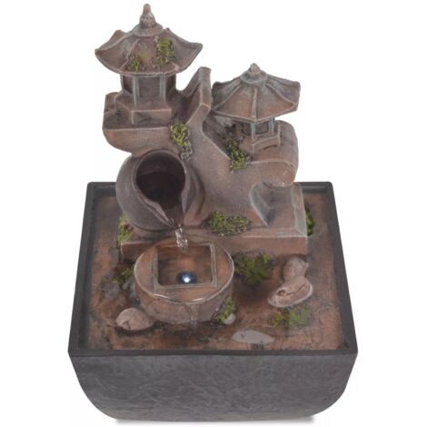  Hommoo Fontana Da Interni Con Luce A LED In Poliresina VD09999