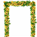  Ghirlanda Di Girasole Artificiale 4 Pezzi, Vite Di Girasole Di Seta, Fiori Artificiali Con Foglie Verdi, Decorazione Della Tavola Di Nozze