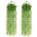  2pcs Pianta Artificiale Appesa, 95 Cm Piante Artificiali Edera Foglie Di Salice Piante Di Plastica, Matrimonio Giardino Appeso Pianta Di Vite Decorazione -A