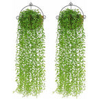  2pcs Pianta Artificiale Appesa, 95 Cm Piante Artificiali Edera Foglie Di Salice Piante Di Plastica, Matrimonio Giardino Appeso Pianta Di Vite Decorazione -A