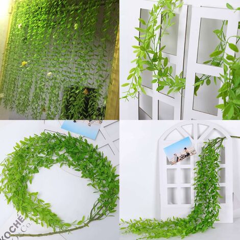  2pcs Pianta Artificiale Appesa, 95 Cm Piante Artificiali Edera Foglie Di Salice Piante Di Plastica, Matrimonio Giardino Appeso Pianta Di Vite Decorazione -A