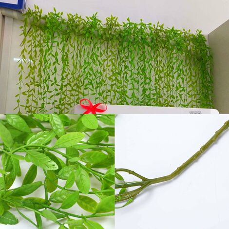  2pcs Pianta Artificiale Appesa, 95 Cm Piante Artificiali Edera Foglie Di Salice Piante Di Plastica, Matrimonio Giardino Appeso Pianta Di Vite Decorazione -A