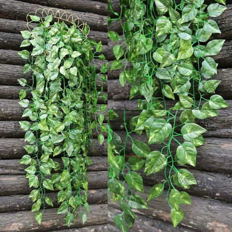  Piante Verdi Artificiali, 5 Pezzi Da 90 Cm Di Edera Finta Da Appendere Alla Decorazione Di Foglie Di Clorella Verde