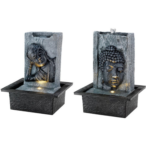  FONTANA PER INTERNI BUDDHA CON LED 18.5X21X28 CM