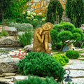  Relaxdays Buddha, Figura Da Giardino, Resistente Alle Intemperie, Buddha Seduto, Poliresina, HBT: 61x40x37 Cm, Dorata