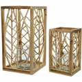  Lanterna In Rattan 17x H30cm Colore Naturale