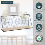 ATMOSPHERA Mensola Da Parete In Legno E Metallo 48x12x20cm