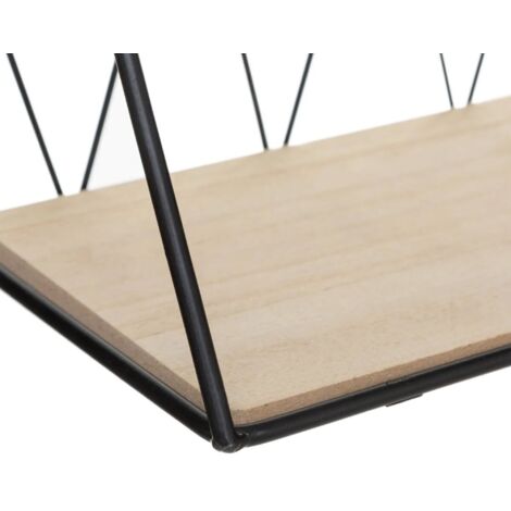 ATMOSPHERA Mensola Da Parete In Legno E Metallo 48x12x20cm