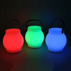  Lampada Led Plastica Ricaricabile Multicolor Tondo Cmø15h15