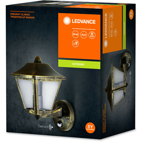  LEDVANCE Lampada Da Esterno LED A Parete, E27, ENDURA® CLASSIC TRADITION ALU / 220…240 V, Materiale: Alluminio, IP44