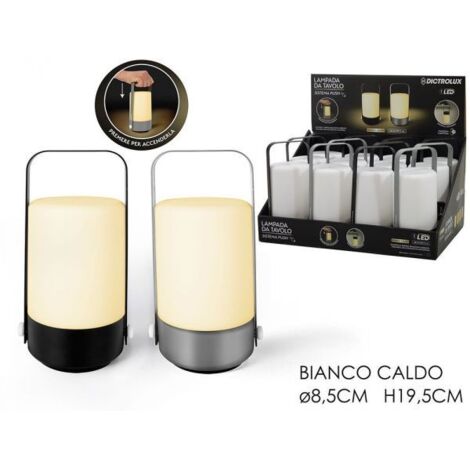  LANTERNA PUSH B/O DIAM. CM.8,5X19,5h 2 ASS.