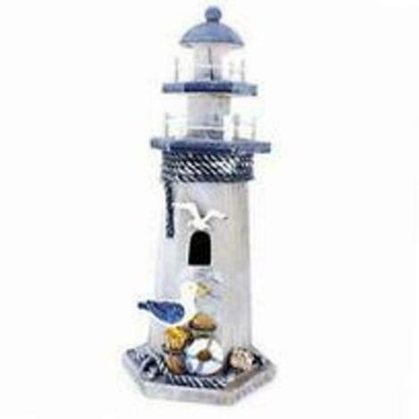  Trade Shop - Faro Lanterna Mare In Legno Decorazione Casa Ufficio Sea Style
