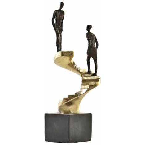  Statua Decorativa DKD Home Decor Dorato Resina Grigio Scuro Scala Moderno (14 X 14 X 41,5 Cm)