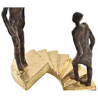  Statua Decorativa DKD Home Decor Dorato Resina Grigio Scuro Scala Moderno (14 X 14 X 41,5 Cm)