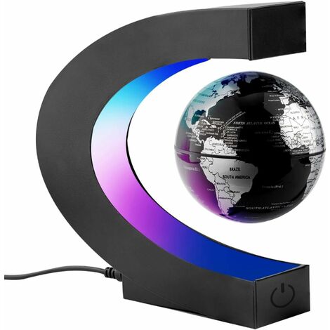  Lampada A Globo A Levitazione Magnetica Galleggiante Creativa Con Globo Terrestre Luminoso Con Luci A LED E Base A Forma Di C Per Dimostrazioni Didattiche Decorazioni Per La Casa E L'ufficio Regalo