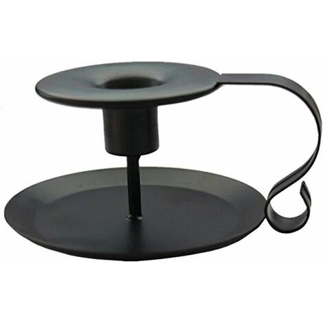  READCLY-Candeliere In Ferro Nero, Candeliere Con Manico Regali Per Feste, Matrimoni, Feste, San Valentino (nero, 1)