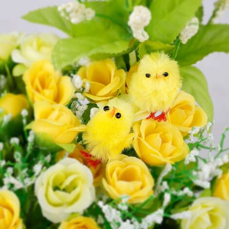  SOEKAVIA 12/36 Pezzi Mini Pulcino Di Pasqua Giocattoli Di Plastica Pulcino Per Bambini Decorazione Pasquale Da 1,5 Pollici