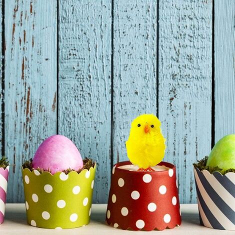  SOEKAVIA 12/36 Pezzi Mini Pulcino Di Pasqua Giocattoli Di Plastica Pulcino Per Bambini Decorazione Pasquale Da 1,5 Pollici