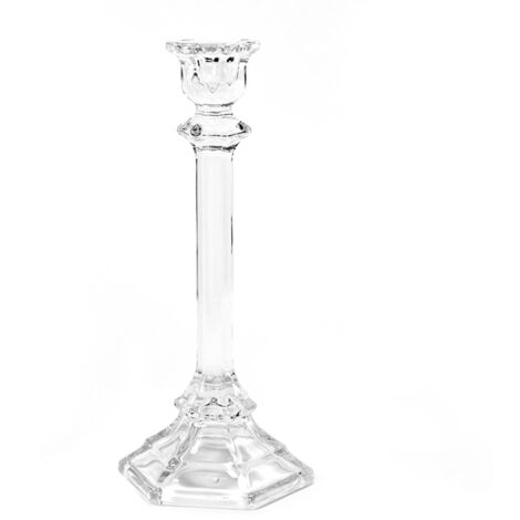  Portacandela 1 Posto Boheme In Cristallo H 23.5 Cm Candelabro Elegante Alto