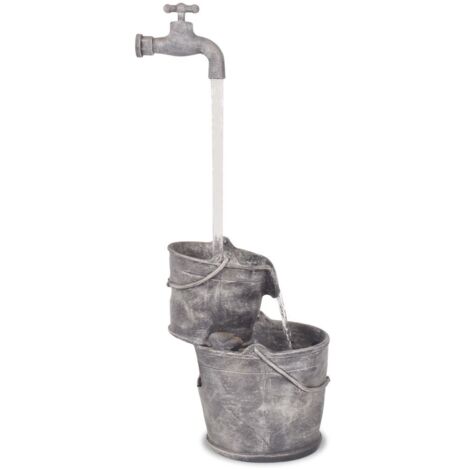  Fontana Decorativa Con Rubinetto E Secchi In Poliresina VidaXL