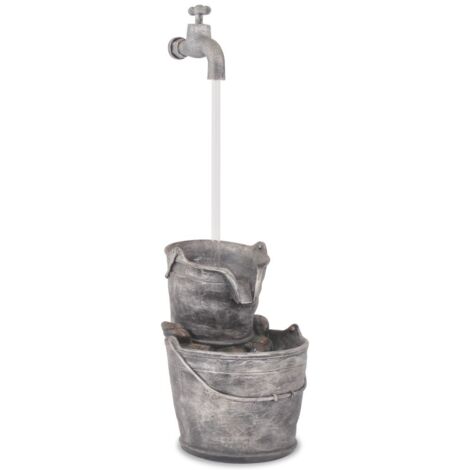  Fontana Decorativa Con Rubinetto E Secchi In Poliresina VidaXL